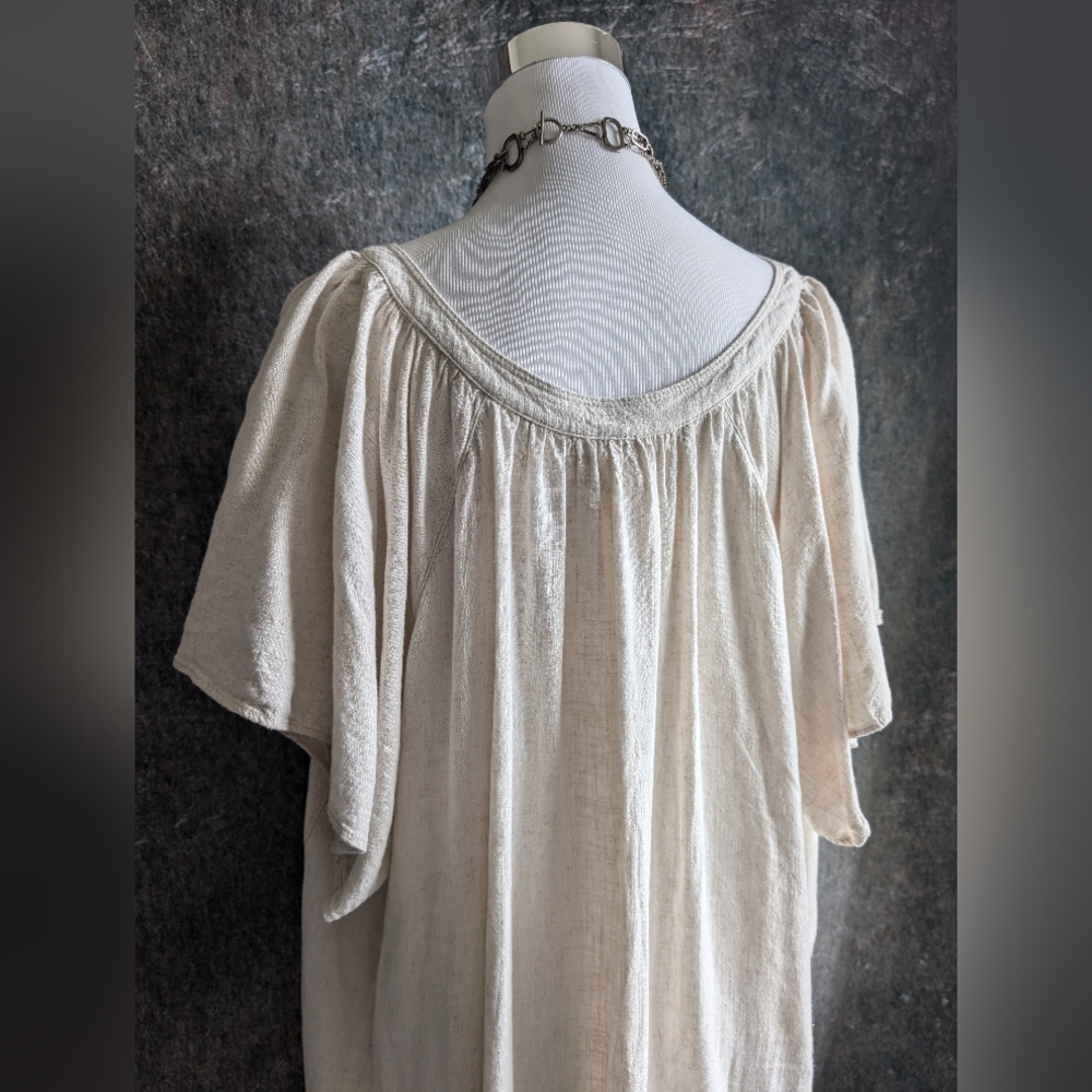 Minimalist Linen-Feel Tunic Dress | Boho Summer Layer - Picture 5 of 6
